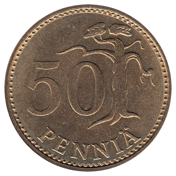 Финляндия 50 пенни 1990 год (XF)