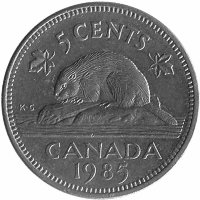Канада 5 центов 1985 год