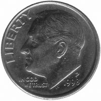 США 10 центов 1998 год (P)