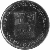 Венесуэла 50 сентимо 1990 год