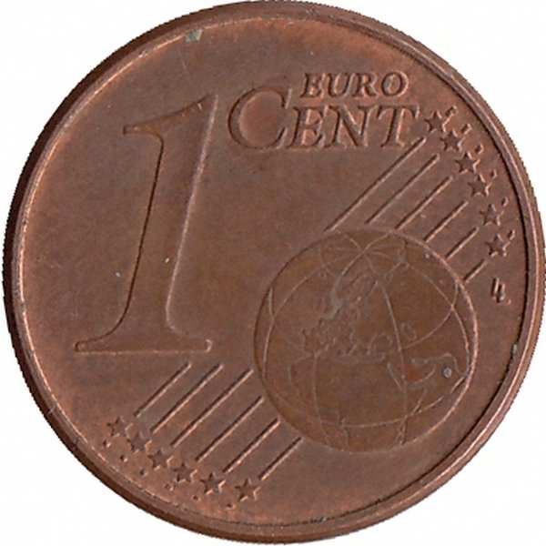 Германия 1 евроцент 2010 год (J)