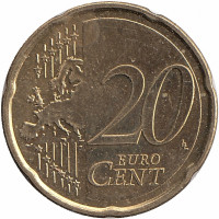 Кипр 20 евроцентов 2008 год