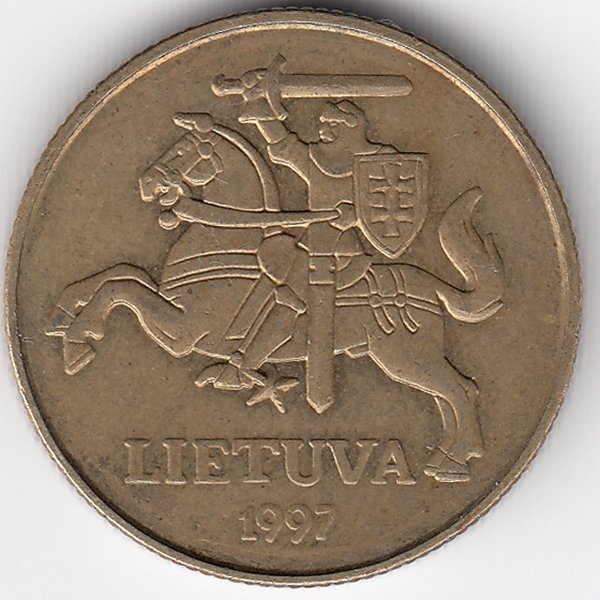 Литва 50 центов 1997 год