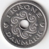 Дания 1 крона 2000 год