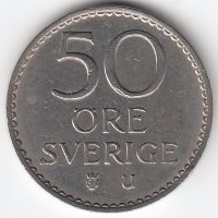 Швеция 50 эре 1966 год