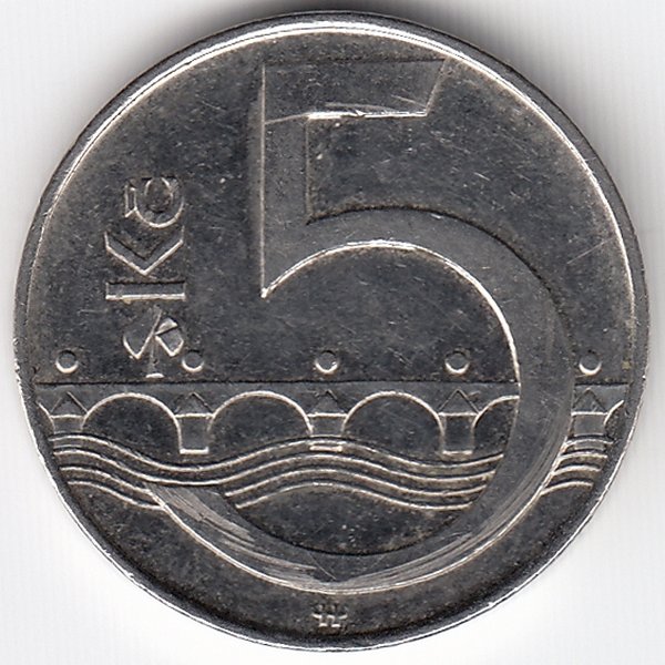 Чехия 5 крон 2008 год