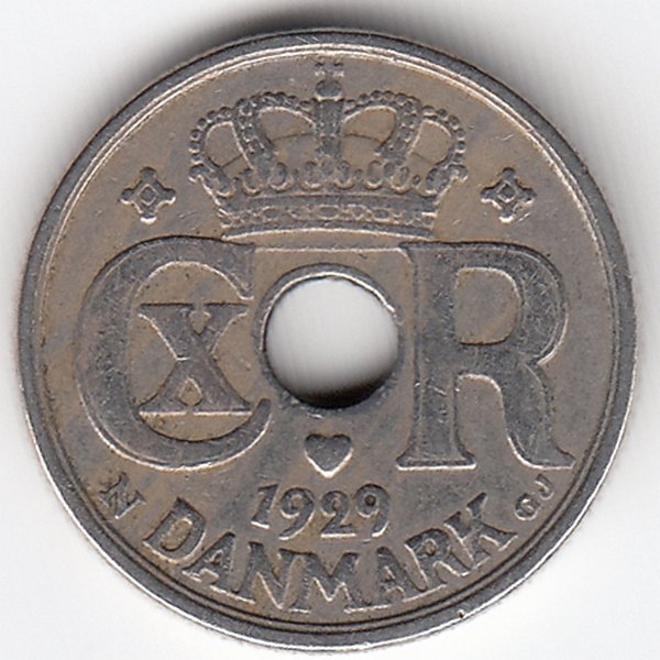Дания 10 эре 1929 год