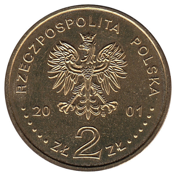 Польша 2 злотых 2001 год