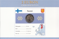 Финляндия 2 евро 2010 год (в открытке)