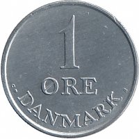 Дания 1 эре 1971 год (UNC)
