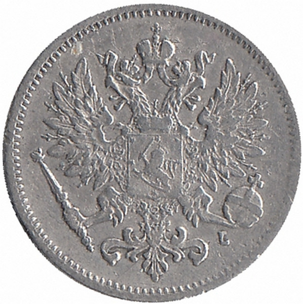 Финляндия (Великое княжество) 25 пенни 1906 год (нечастая)