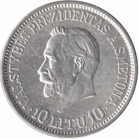 Литва 10 лит 1938 год (20 лет Республики)