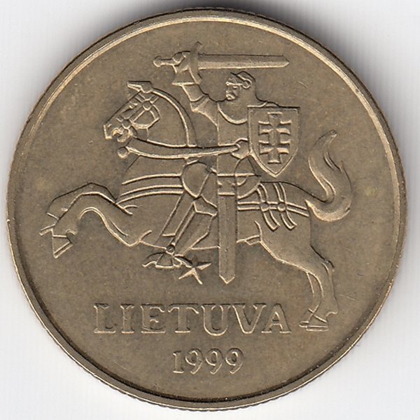 Литва 50 центов 1999 год