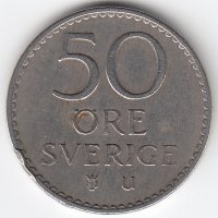 Швеция 50 эре 1967 год