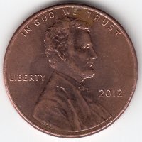 США 1 цент 2012 год