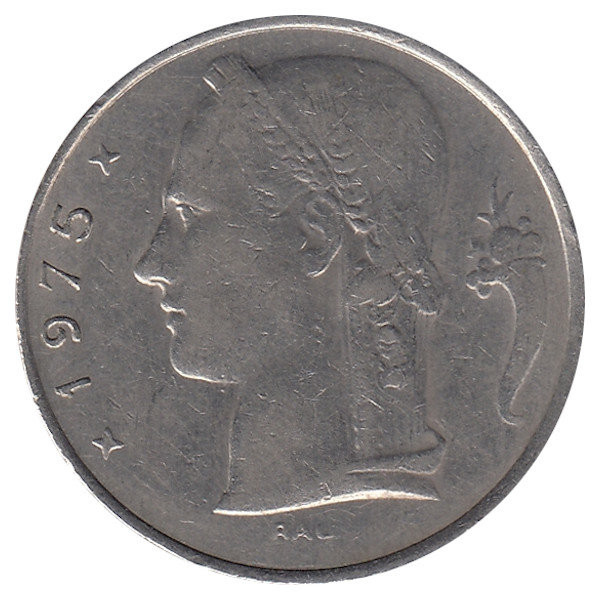 Бельгия (Belgie) 5 франков 1975 год