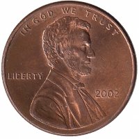 США 1 цент 2002 год