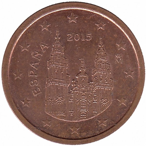 Испания 2 евроцента 2015 год
