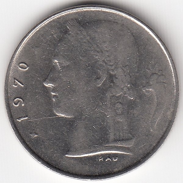 Бельгия (Belgique) 1 франк 1970 год