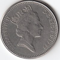 Великобритания 10 пенсов 1992 год