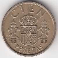 Испания 100 песет 1988 год 