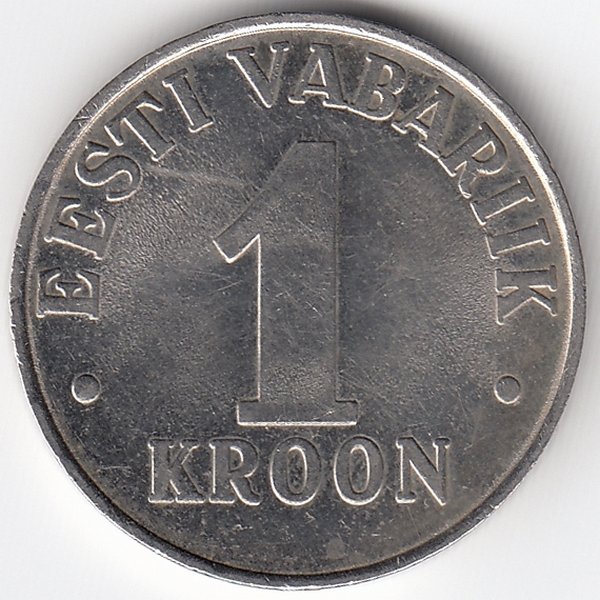 Эстония 1 крона 1993 год