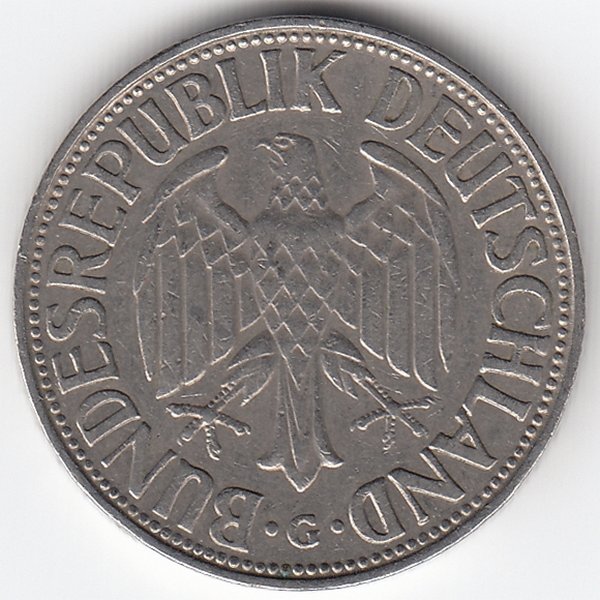ФРГ 1 марка 1962 год (G)