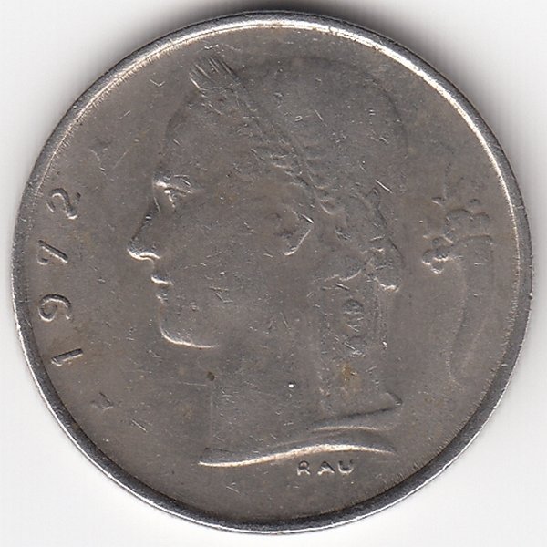 Бельгия (Belgique) 1 франк 1972 год
