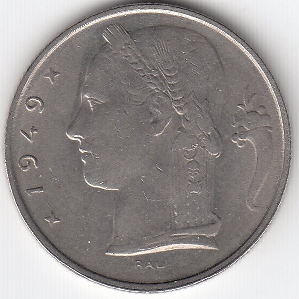 Бельгия (Belgique) 5 франков 1949 год