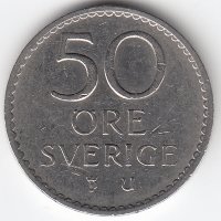 Швеция 50 эре 1969 год