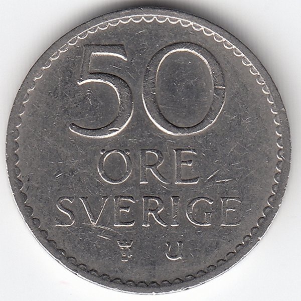 Швеция 50 эре 1969 год