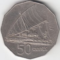 Фиджи 50 центов 1976 год