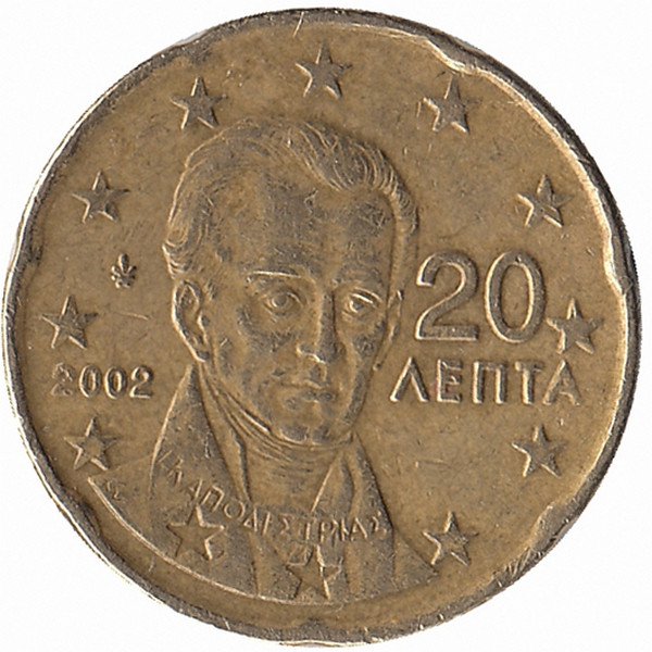 Греция 20 евроцентов 2002 год