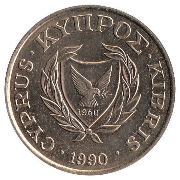 Кипр 10 центов 1990 год