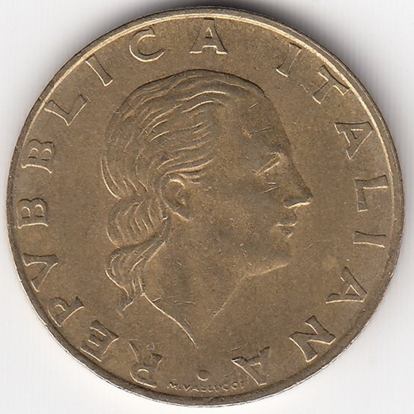 Италия 200 лир 1995 год