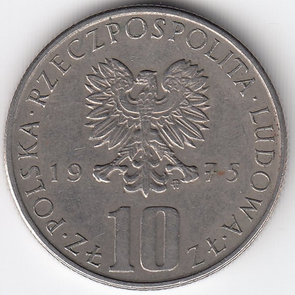 Польша 10 злотых 1975 год