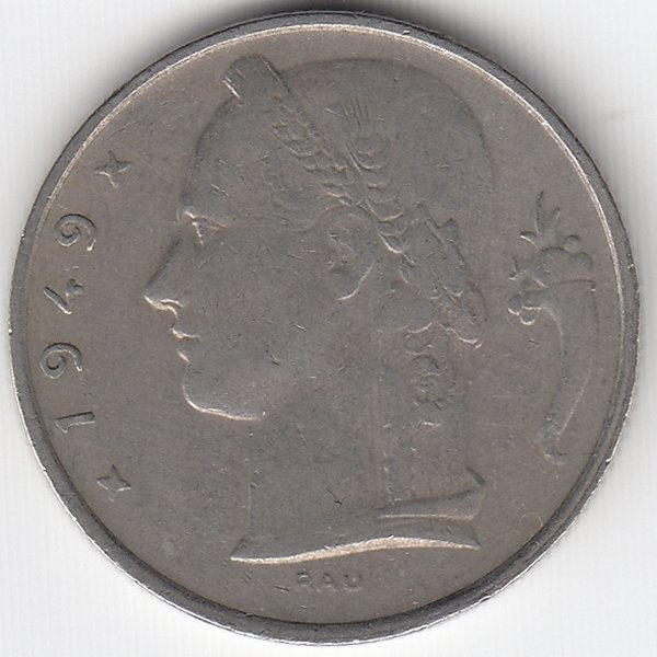 Бельгия (Belgie) 5 франков 1949 год