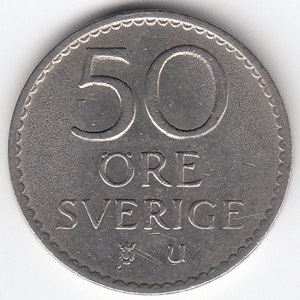 Швеция 50 эре 1970 год