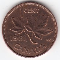 Канада 1 цент 1981 год