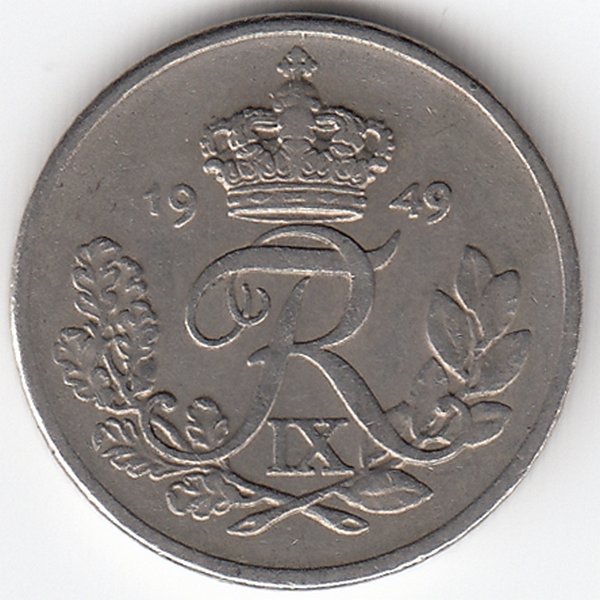 Дания 10 эре 1949 год