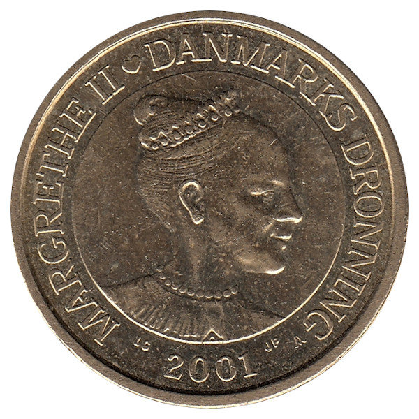 Дания 20 крон 2001 год (UNC)