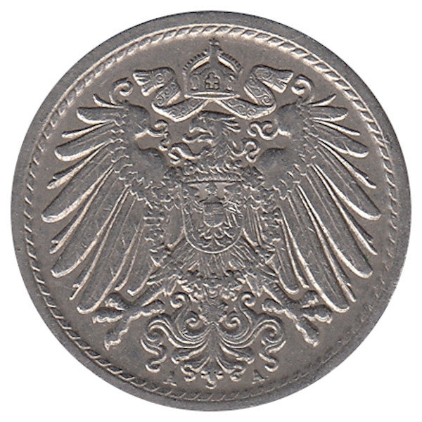 Германия 5 пфеннигов 1914 год (А)