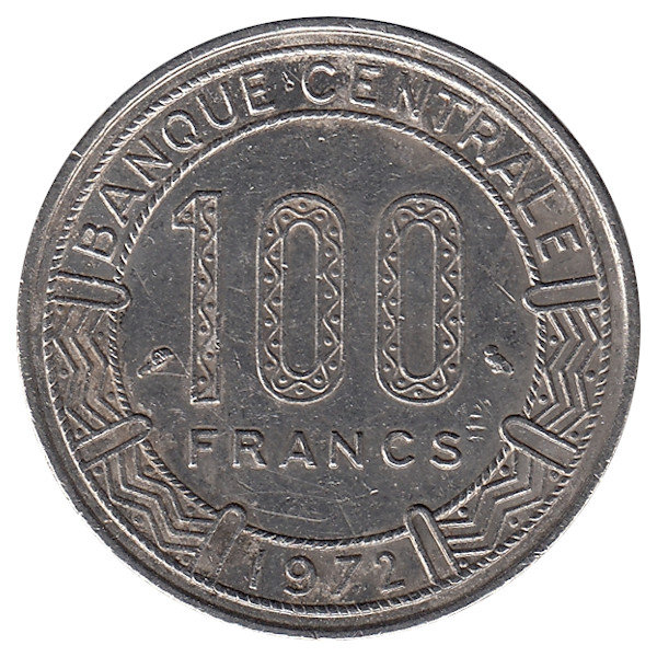 Габон 100 франков 1972 год