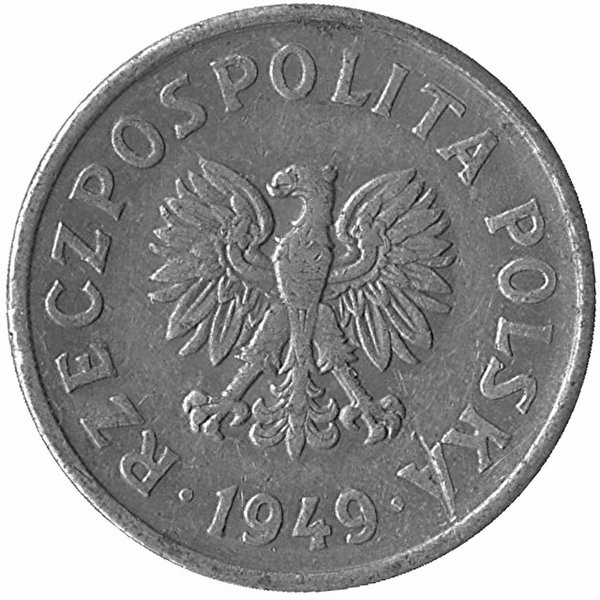 Польша 20 грошей 1949 год (алюминий)