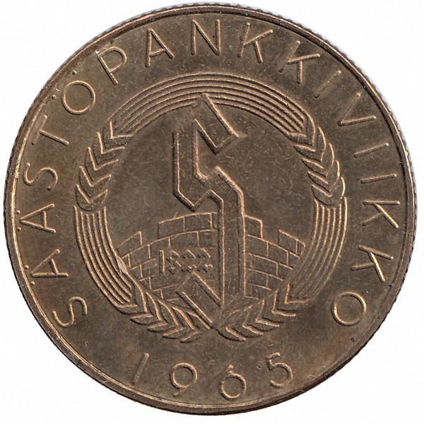 Финляндия памятный жетон банка 1965 год Маннергейм (тип I)
