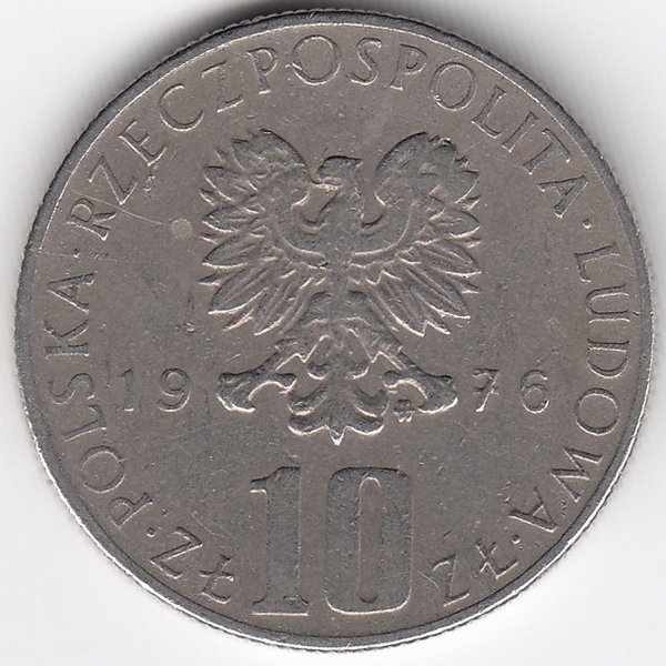 Польша 10 злотых 1976 год