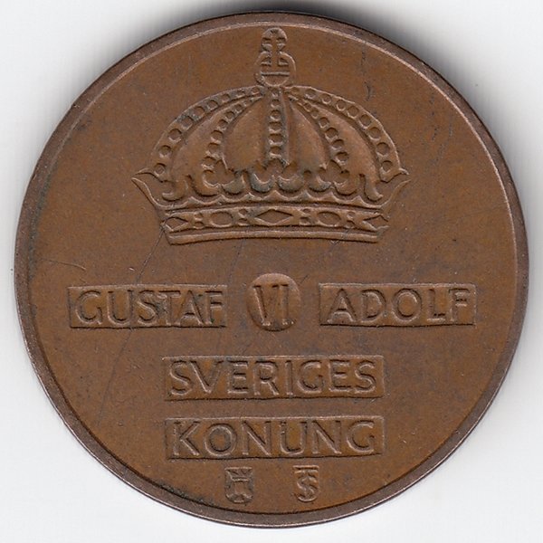 Швеция 5 эре 1960 год