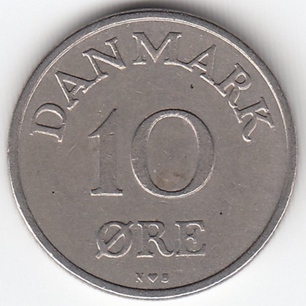 Дания 10 эре 1951 год