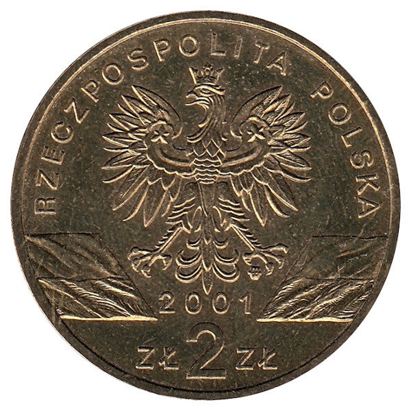 Польша 2 злотых 2001 год