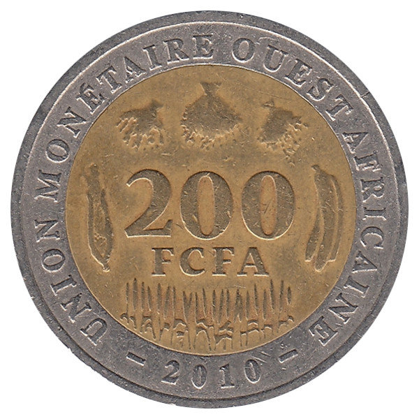 Западные Африканские штаты 200 франков 2010 год